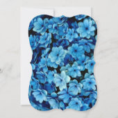 Invitation Hydrangée bleue Fleurs aquarelles Confirmation i (Dos)