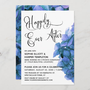 Invitation Hydrangée Bleue Heureusement Jamais Après La Récep