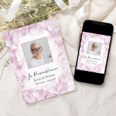 Invitation Hydrangée rose Aquarelle Anniversaire de mort