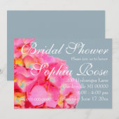 Invitation Hydrangée rose fleur rose rose rose floral (Devant / Derrière)