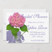 Invitation Hydrangée rose rose fleur rose (Devant)