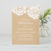 Invitation Hydrangée rustique Fête des mariées florale (Debout devant)