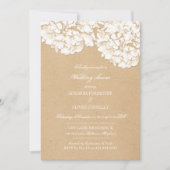 Invitation Hydrangée Rustique Wedding shower Floral (Devant)