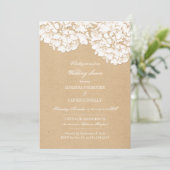 Invitation Hydrangée Rustique Wedding shower Floral (Debout devant)