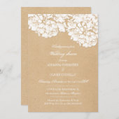 Invitation Hydrangée Rustique Wedding shower Floral (Devant / Derrière)