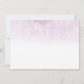 Invitation Hydrangée violette Aquarelle Fête des mariées flor (Dos)