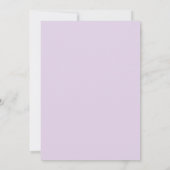 Invitation Hydrangée violette Aquarelle Mariage Floral (Dos)