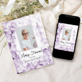 Invitation Hydrangée violette Aquarelle Vivante Fête funérair