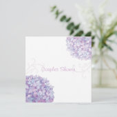 Invitation Hydrangée violette Mariage Couples Douche (Debout devant)