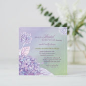 Invitation Hydrangée violette moderne Fête des mariées floral (Debout devant)