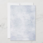 Invitation Hydrangées bleu pâle rose pastel mariage (Dos)