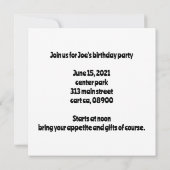 Invitation Hyène tachetée portant un chapeau mordant dans un (Dos)