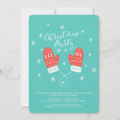 Invitation Hygge Mittens Fête de Noël (Devant)