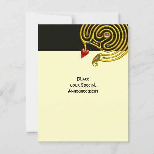 Invitation HYPER LABYRINTH rsvp, noir et blanc (Dos)