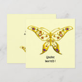 Invitation HYPER PAPILLON ,blanc (Devant / Derrière)