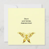 Invitation HYPER PAPILLON ,blanc (Dos)