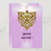 Invitation HYPER VALENTINE clair rose violet (Devant / Derrière)