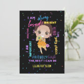 Invitation I AM - Positive Black Brown Girl Affirmations (Debout devant)