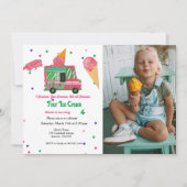 Invitation I Cream Four glace gream fille glace anniversaire (Devant)