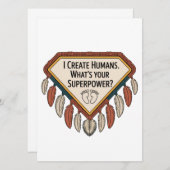 Invitation I Create Humans. What’s Your Superpower (Devant / Derrière)
