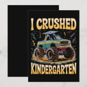 Invitation I Crushed Kindergarten Monster Truck Graduation (Devant / Derrière)