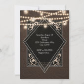 Invitation I DO BARBECUE BBQ Faux Fiançailles en cuir et lumi (Dos)