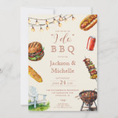 Invitation I DO BBBQ barbecue couples nuptiale douche été (Devant)