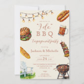 Invitation I DO BBBQ barbecue fête d'engagement (Devant)