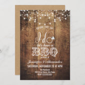 Invitation I DO BBBQ Engagement Party Couples Douche (Devant / Derrière)