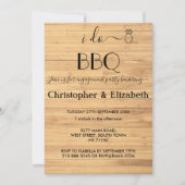 Invitation I DO BBBQ Engagement party Russe Bois Ring Personn (Devant)