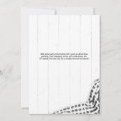 Invitation I Do BBQ Douche noir et blanc avec tournesol (Dos)