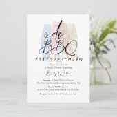 Invitation I Do BBQ Engagement Party Aquarelle Calligraphie (Debout devant)