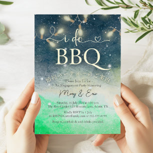 Invitation I Do BBQ Engagement Party String Jardin Lumière