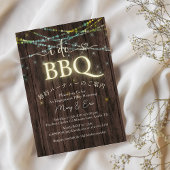Invitation I Do BBQ Engagement Party Wood Light Rustique Déco