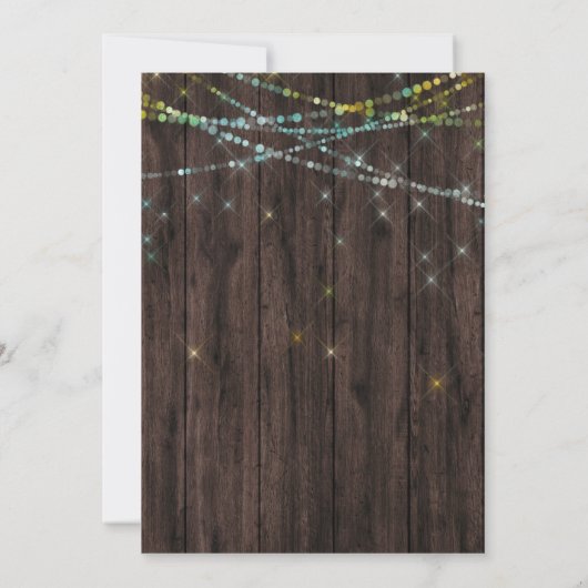 Invitation I Do BBQ Engagement Party Wood Light Rustique Déco (Dos)