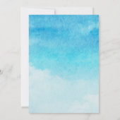Invitation I Do BBQ Fête des mariées Blue Sky Simple Aquarell (Dos)