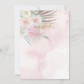 Invitation I Do BBQ Fête des mariées Boho Rose Bouquet Floral (Dos)