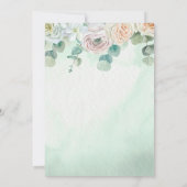Invitation I Do BBQ Fête des mariées Eucalyptus Rose Floral (Dos)