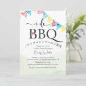 Invitation I Do BBQ Fête des mariées Jardin Drapeau mignon Aq (Debout devant)