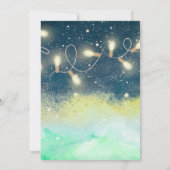 Invitation I Do BBQ Fête des mariées Nuit Jardin Aquarelle (Dos)