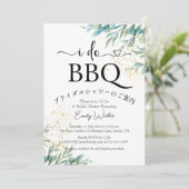 Invitation I Do BBQ Fête des mariées Verdure or Aquarelle (Debout devant)