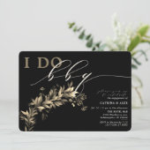 Invitation I Do BBQ Green Black Beige Engagement Party (Debout devant)