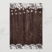 Invitation I DO BBQ rustic wood lace engagement party (Dos)