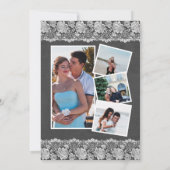 Invitation I DO Fiançailles Photo Elegant Lace Chalkboard BBQ (Dos)