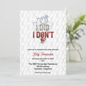 Invitation I Do, I Did, I Don't Divorce Party (Debout devant)