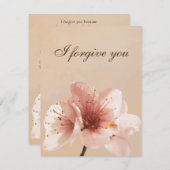 Invitation i forgive you flower (Devant / Derrière)