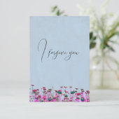 Invitation i forgive you flower (Debout devant)