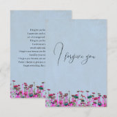 Invitation i forgive you flower (Devant / Derrière)