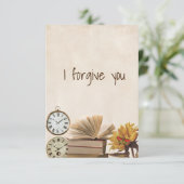 Invitation i forgive you flower vintage (Debout devant)