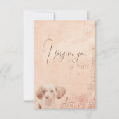 Invitation i forgive you flower vintage dog (Devant)